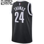 Brooklyn Nets Trikot Cameron Thomas 24 Nike 2022-23 Icon Edition Schwarz Swingman - Kinder